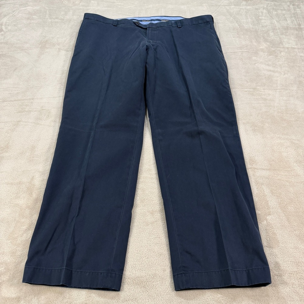 Brooks Brothers Milano Advantage Chino Pants Mens 40x30 Navy Blue Cotton Casual